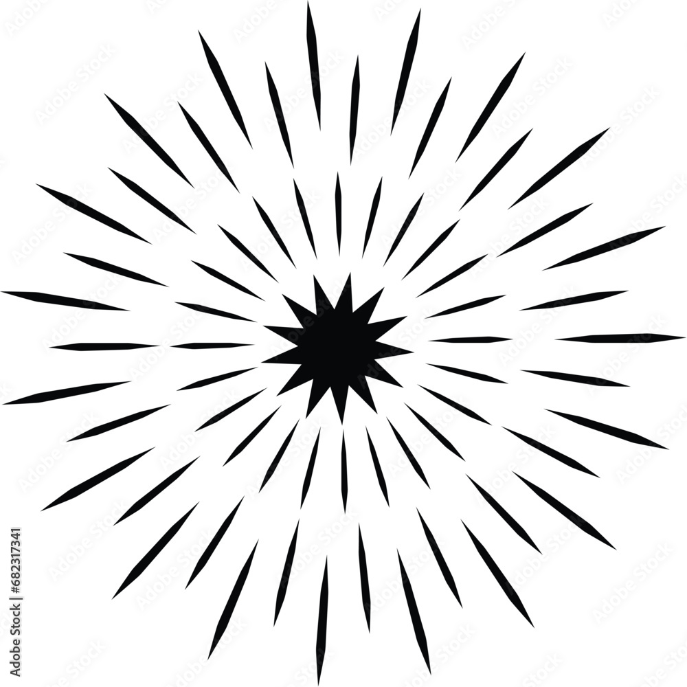 Obraz premium Fireworks flat black and white editable line vector icon to celebrate event. Blast explosion of fireworks. Set of fireworks to celebrate happy new year, happy birthday, happy celebration events etc