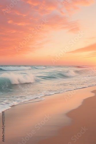 A flawless untouched beach at sunrise AI generated illustration