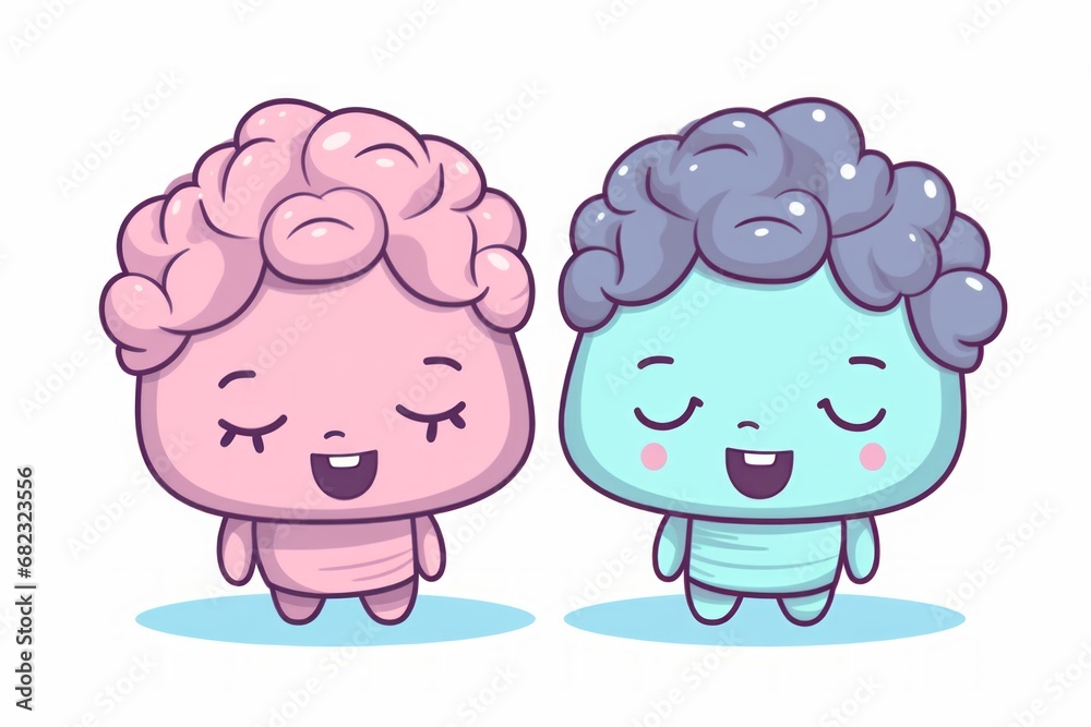 Obraz premium Vector kawaii cartoon illustration character icon design. Generative AI