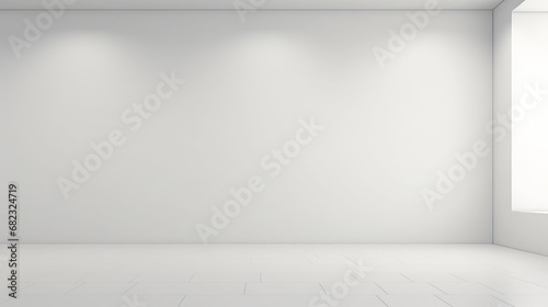A large blank wall in a modern office space for product mockup AI generated illustration