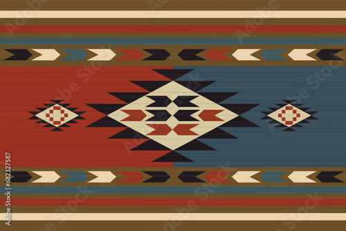 vector Ethnic abstract art. Seamless patterns in tribal and folk embroidery, for carpets, wallpaper, garments, wrapping, fabrics, coverings, textiles and more