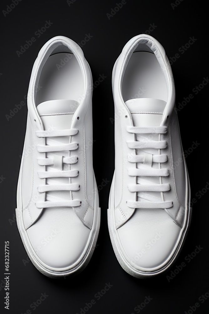 A pair of plain sneakers without any labels or logos AI generated illustration A pair of plain sneakers without any labels or logos AI generated illustration