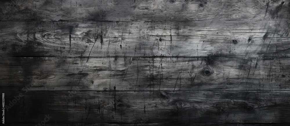 Obraz premium The black grunge abstract design on the white background texture adds an intriguing texture to the paper, resembling a construction building's wood wall and enhancing its architectural aesthetics