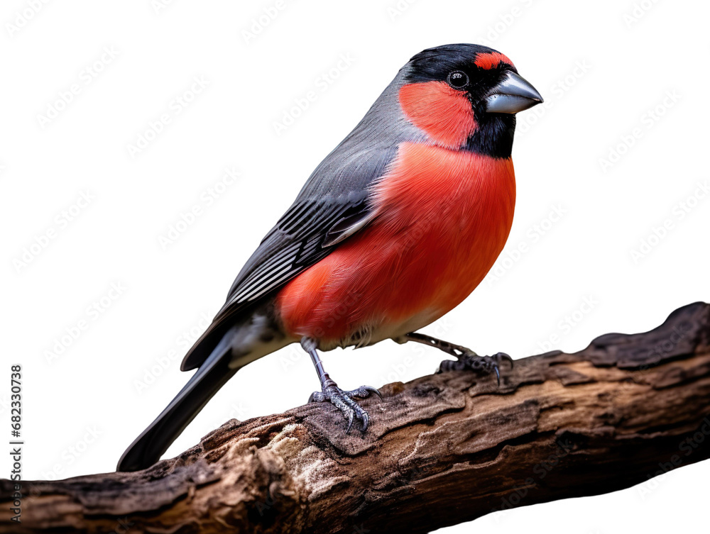 Fototapeta premium Eurasian bullfinch cut out