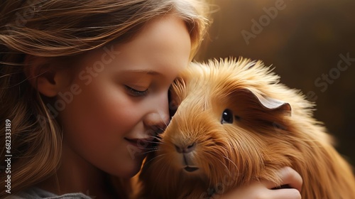 Photo of a guinea pig, close-up photo