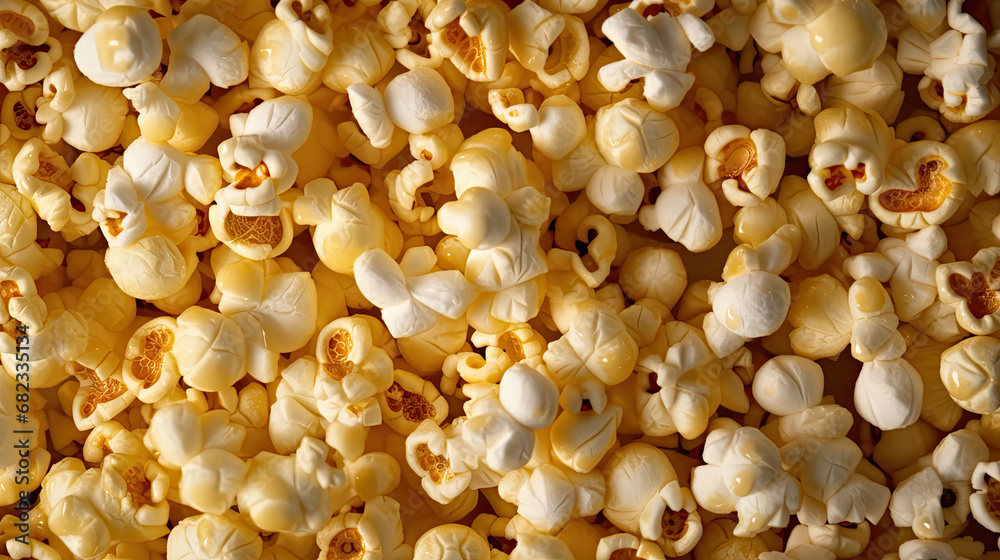 close up of popcorn background 