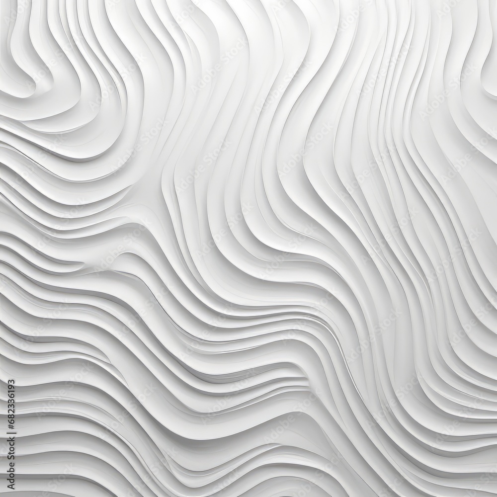 Abstract white fabric texture background. Wavy white cloth.