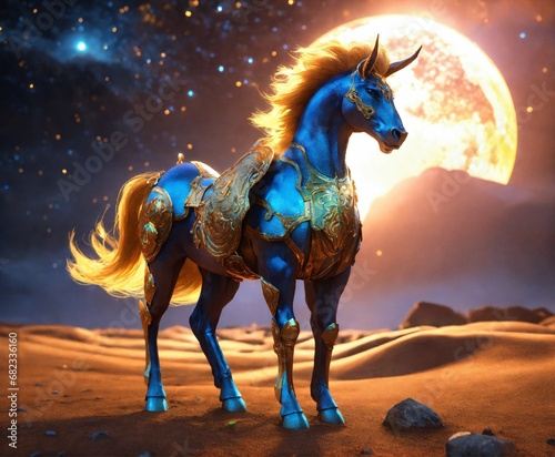 horse in the desert beautiful and amazing hours 