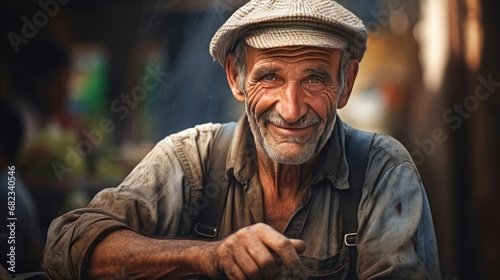 Portrait of an elderly farmer © cherezoff