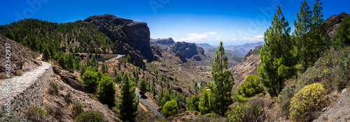 Gran Canaria. Hiking to the Roque Nublo Rock Formation. photo