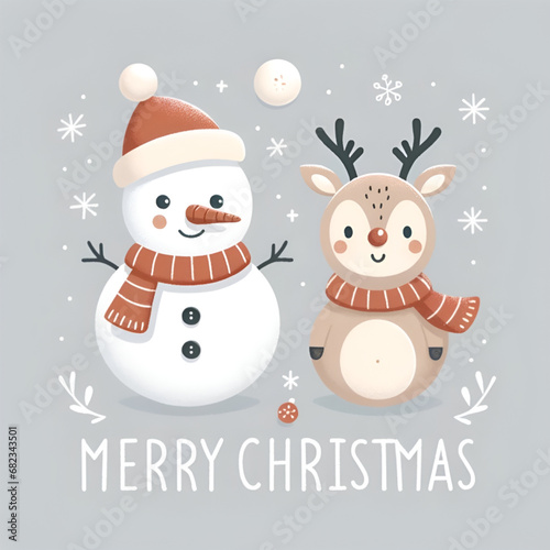 snowman and christmas card © Grace