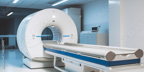 MRI and CT Scan Equipment in Hospital Laboratory photo