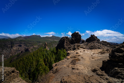 Gran Canaria. Hiking to the Roque Nublo Rock Formation.