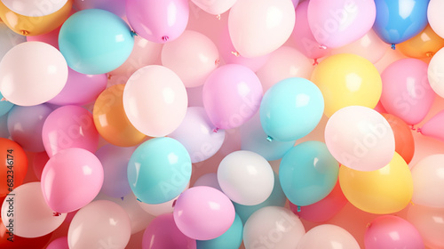 Lots of colorful balloons as background