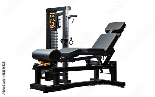 leg extension machine isolated on a transparent background.