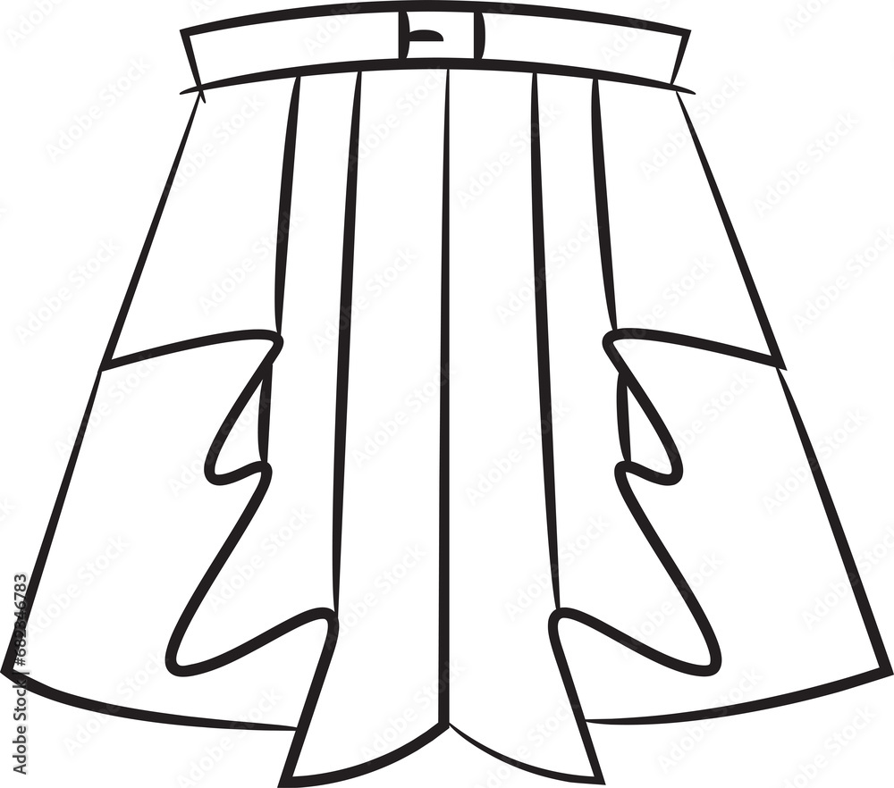 Skirt Sketch Illustration Skirt Sketch Illustration
