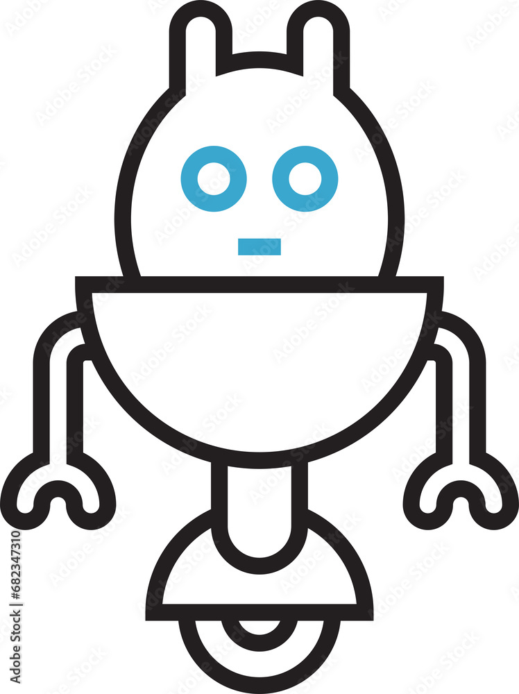 Cartoon Robot Icon Cartoon Robot Icon