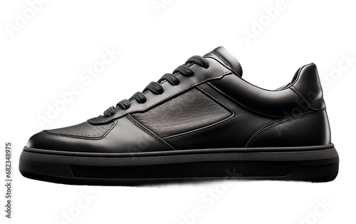 Mens Sneaker black isolated on a transparent background.