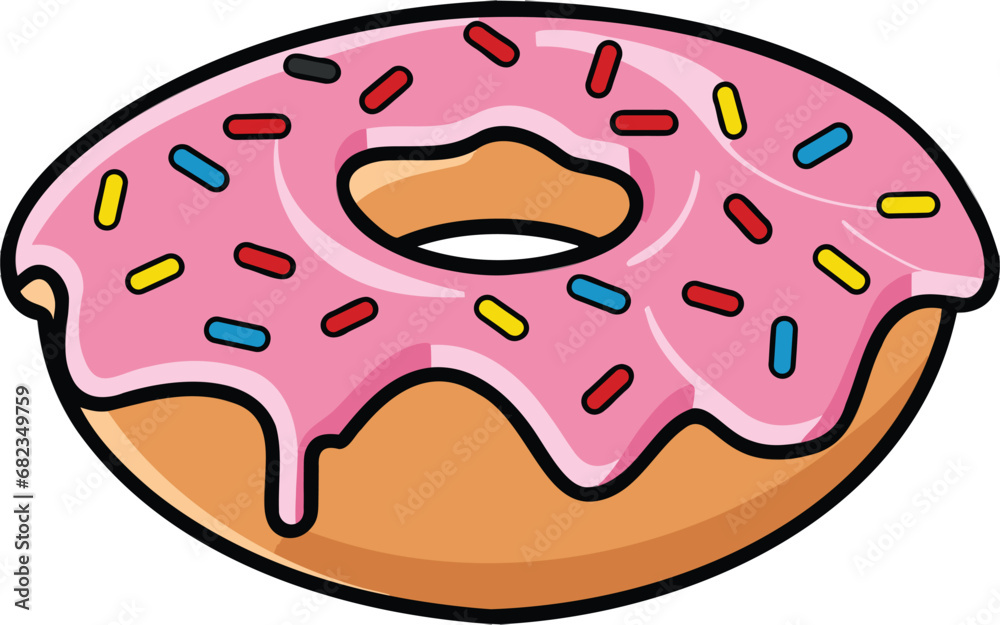 donut isolated on white vector illustration donut isolated on white vector illustration