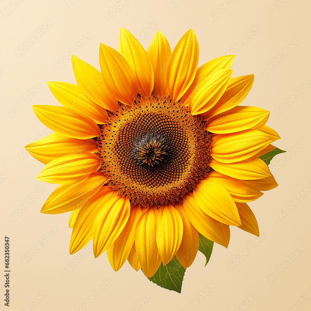 Obraz premium art image of the single sunflower realistic