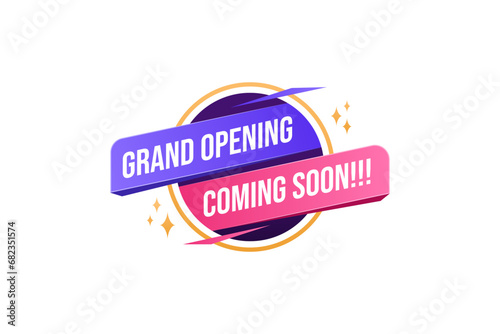 Colorful Grand Opening Banner Abstract Design