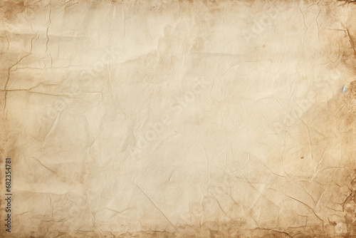 The wallpaper of an old vintage paper with brown stain texture detail background for notebook, memo, graphic, and others. Generative AI.