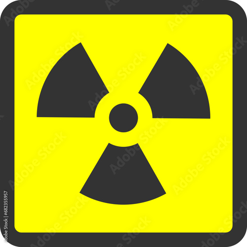 Radiation icon vector. Warning radioactive sign danger symbol.