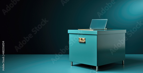Safety box, recycle bin, or locker isolated on a copyspace background. Concepts of  data security
