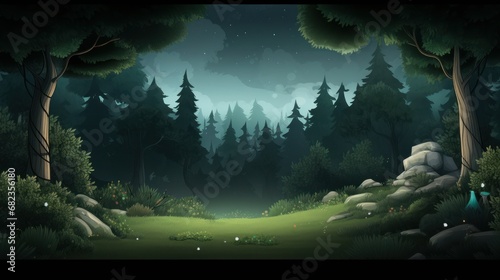 A solitary forest background for product mockup AI generated illustration