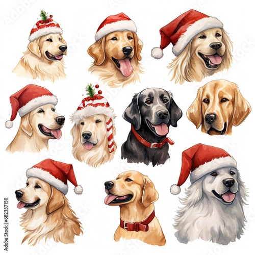 collage of christmas dogs © Man888