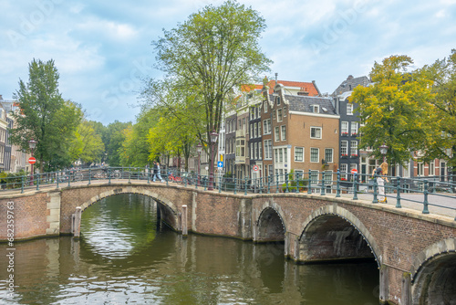 Stone Bridges on the Canals of Amsterdam
