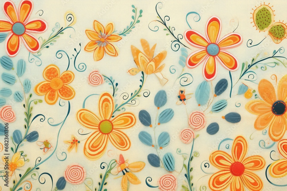 close view of an embroidered and dyed pattern