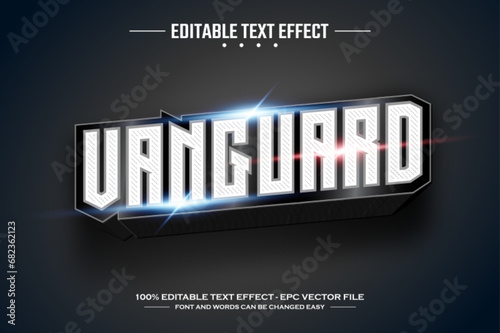 Vanguard 3D editable text effect template photo