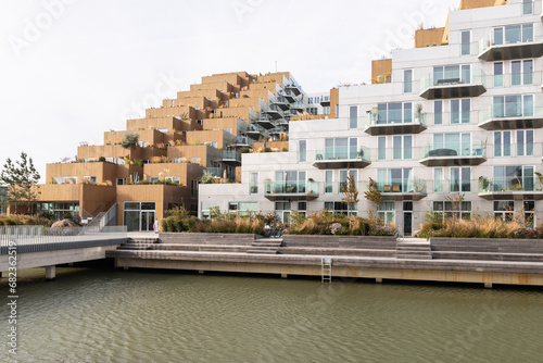 Photography Modern apartment building - Sluishuis, in the IJburg district of Amsterdam