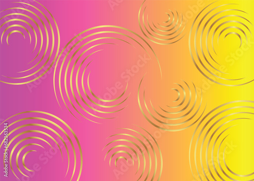 Gradient Color Background with Golden Circle Design 