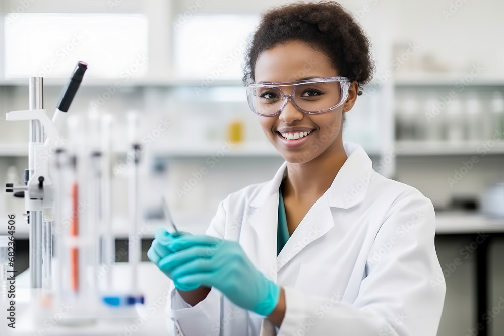 Scientist Conducting Laboratory Experiment Scientist Conducting Laboratory Experiment