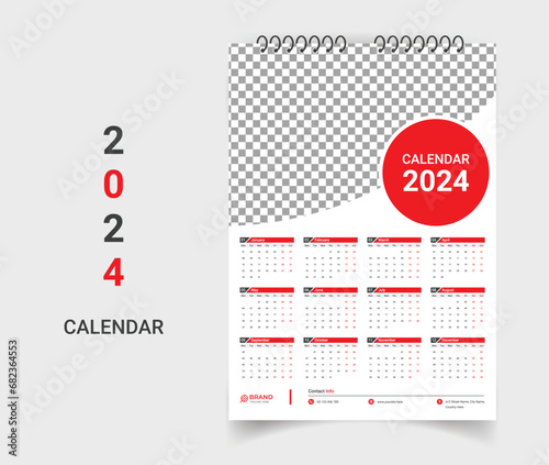 Creative wall calendar template design