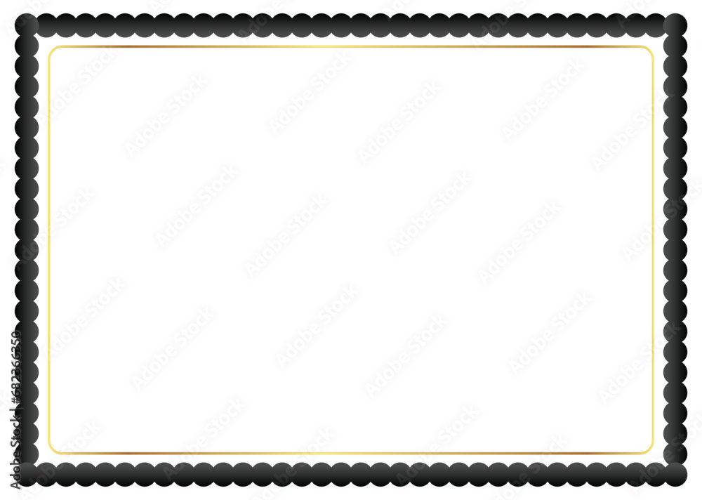 Border Design with Gradient Color Circle on White Background