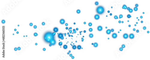 Powder dust light. Magic shining blue dust. Fine, shiny dust bokeh particles fall off lightly. Fantastic shimmer effect. Christmas background. PNG.