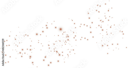 Powder dust light. Magic shining golden dust. Fine, shiny dust bokeh particles fall off lightly. Fantastic shimmer effect. Christmas background. PNG. photo