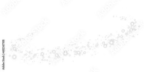 Powder dust light. Magic shining white dust. Fine, shiny dust bokeh particles fall off lightly. Fantastic shimmer effect. Christmas background. PNG.