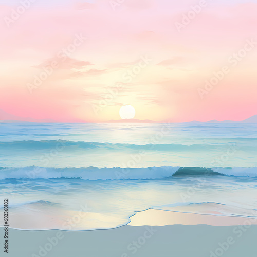 a sunrise along the coast © Cao