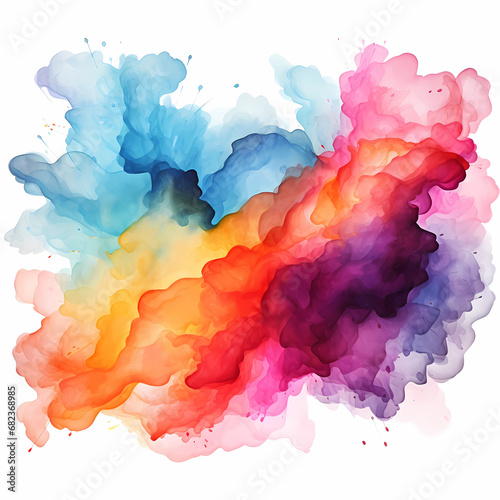 Mix of various watercolor colors, background with color spots