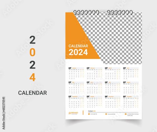 Creative wall calendar template design