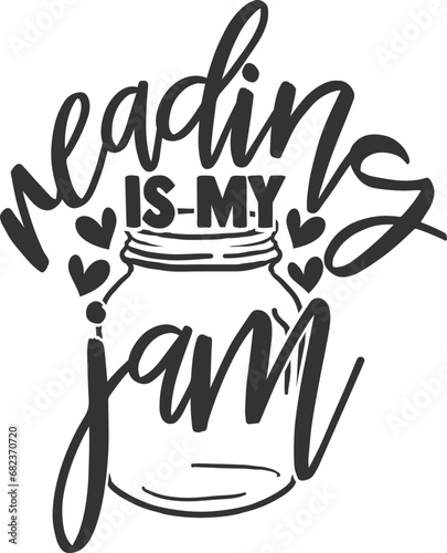 Reading Is My Jam - Reading Illustration