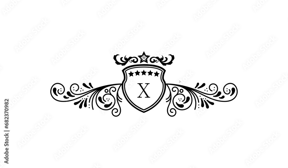 Luxury Crown Leaves Logo X Luxury Crown Leaves Logo X