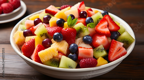 fruit salad in a bowl