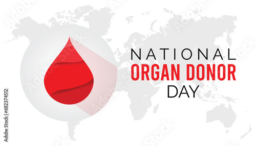 Vector illustration on the theme of National Organ Donor day observed each year during February.banner, Holiday, poster, card and background design.