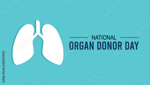Vector illustration on the theme of National Organ Donor day observed each year during February.banner, Holiday, poster, card and background design.