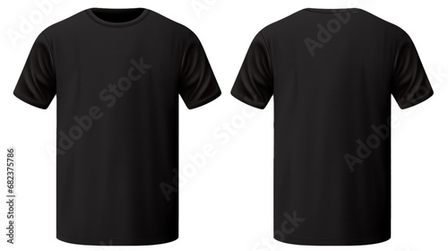 black t shirt isolated on transparent background